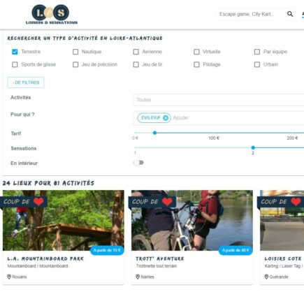 choisissez parmi 300 lieuxvotre prochaine activité